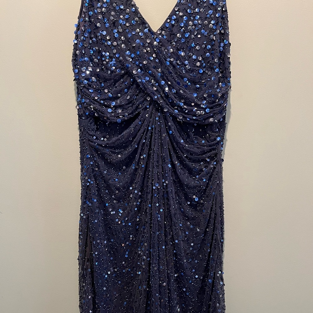 Navy Sequin Cocktail Dress